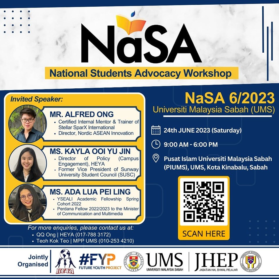 National Students Advocacy Workshop (NaSA) x Universiti Malaysia Sabah (UMS)
